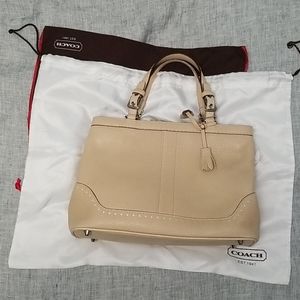 Coach Cream/Beige Small Handbag